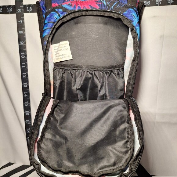 Vibedration Hydration Backpack w/o bladder w/cosmetic bag - blue pink tropical main image 5